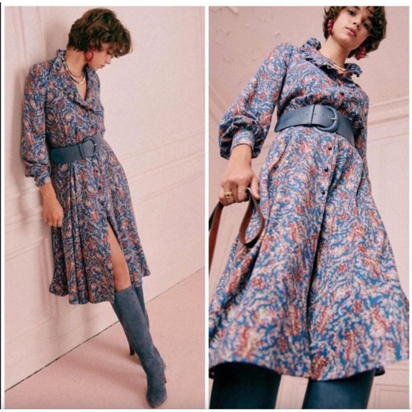 Sezane Dresses & Skirts - Sézane Loree Dress in Ranch Marine